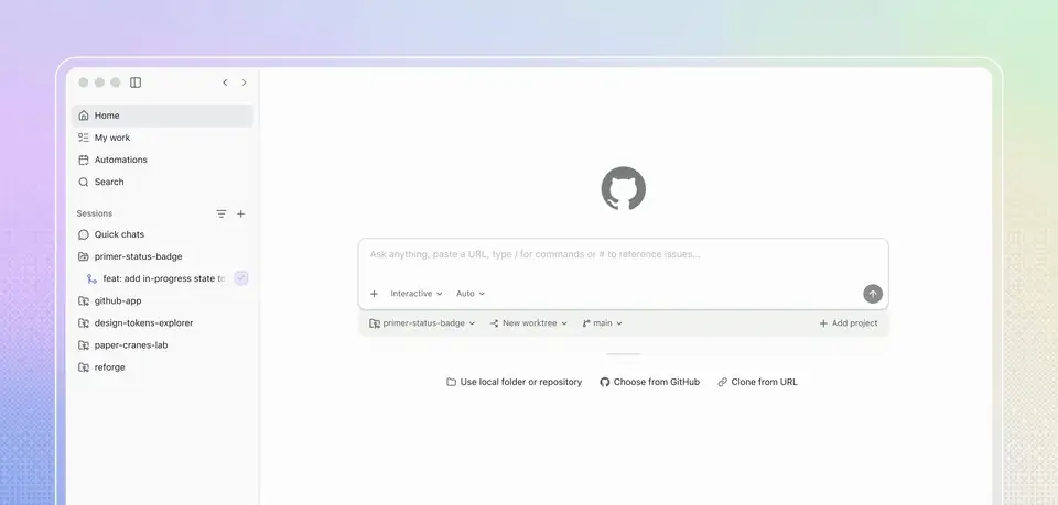 The GitHub Copilot app delegating tasks to multiple agents working in parallel